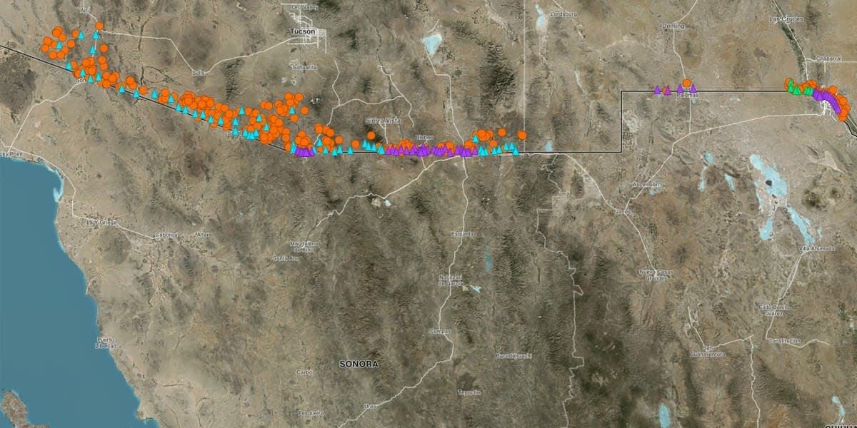 Mapping the US Border's 'Virtual Wall': An AI-Driven Data Analysis